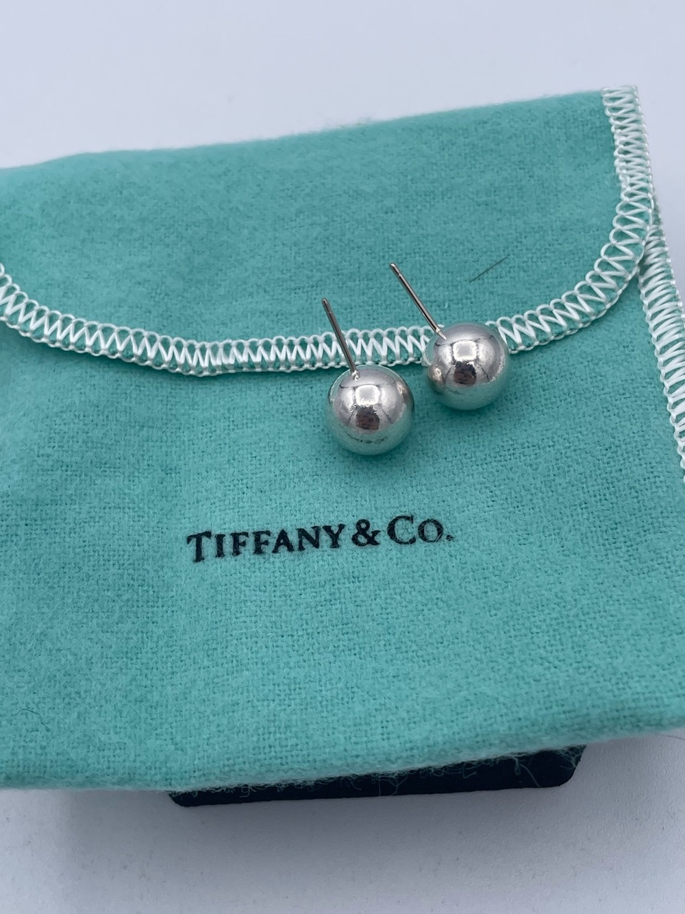 Tiffany & Co. Sterling Silver Hardwear Ball Stud Earrings 10mm 925 Earrings